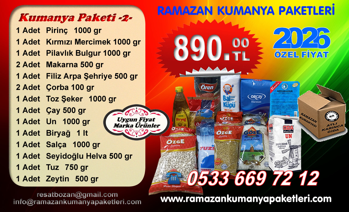 Ramazan Kumanya Paketi - 850 TL