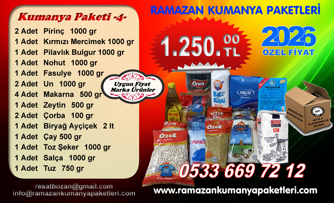 Ramazan Kumanya Paketi - 1.250 TL